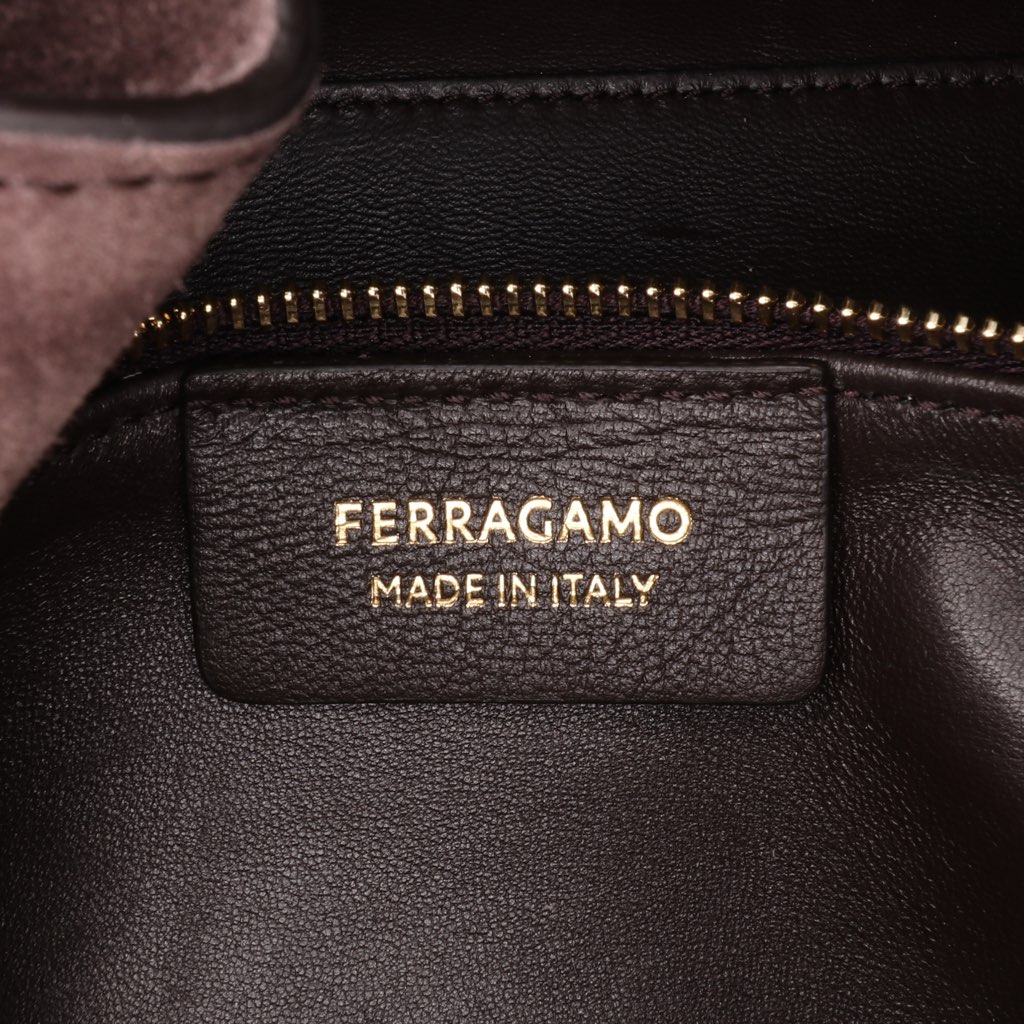 Salvatore Ferragamo Large Suede Hug Top Handle Bag - 5