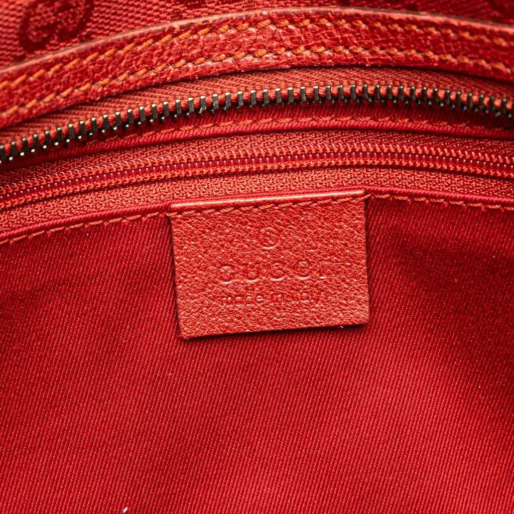 Gucci GG Canvas Boston Bag Red Canvas Good - Box View