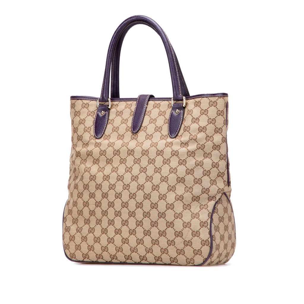 Gucci GG Canvas Jackie Piston Lock Tote - 2