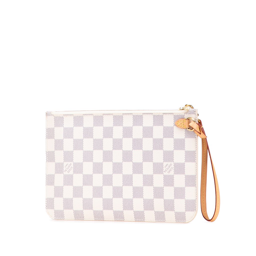 Louis Vuitton Damier Azur Neverfull MM Pouch - Back view