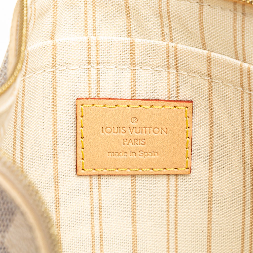 Louis Vuitton Damier Azur Neverfull MM Pouch - Side view