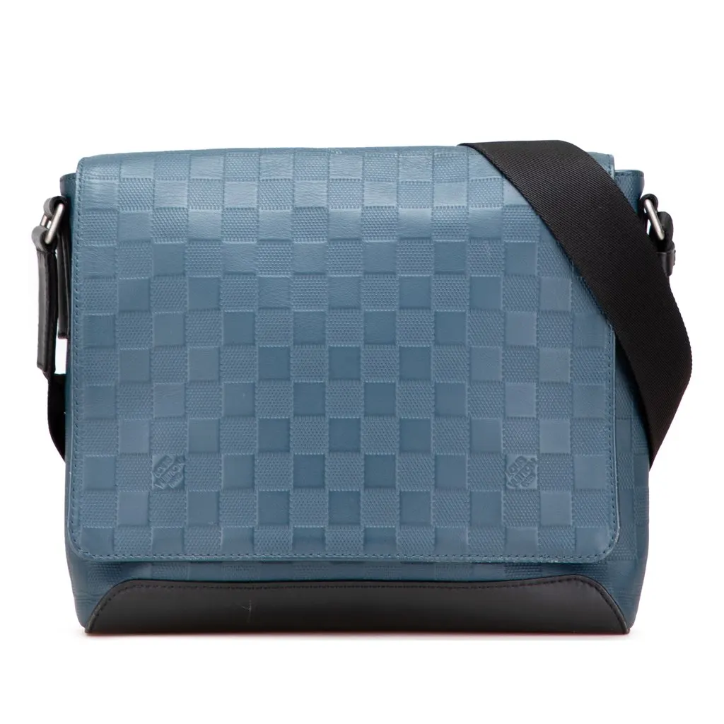 Louis Vuitton Damier Infini District PM Blue Leather Very good - Front View