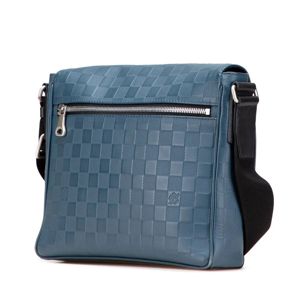 Louis Vuitton Damier Infini District PM Blue Leather Very good - Back View