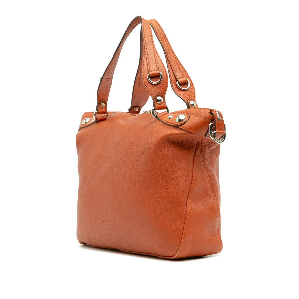 Gucci Large Pebbled Calfskin Icon Bit Satchel - Back view