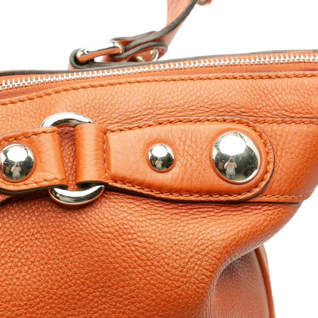 Gucci Large Pebbled Calfskin Icon Bit Satchel - Image 13