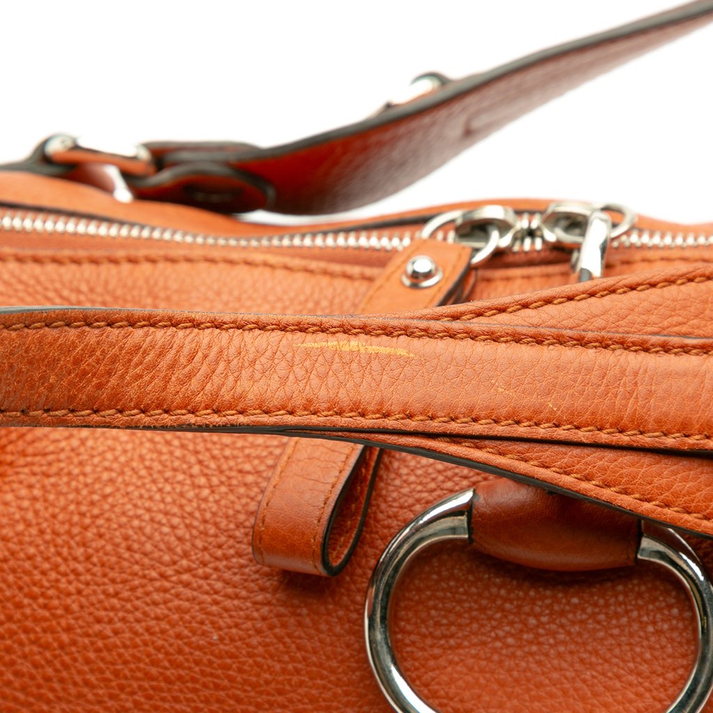 Gucci Large Pebbled Calfskin Icon Bit Satchel - Image 12