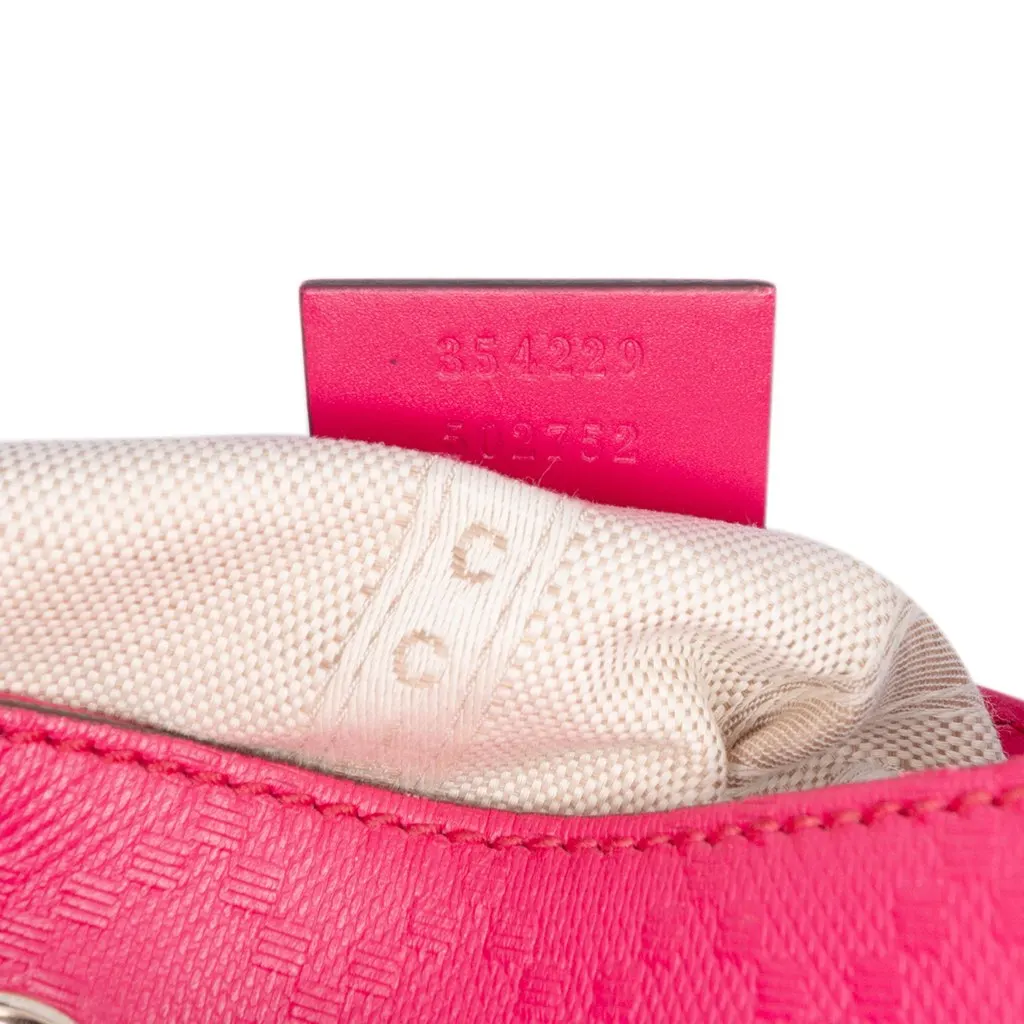 Gucci Diamante Leather Bright Bucket Bag Pink Leather Good - Box View