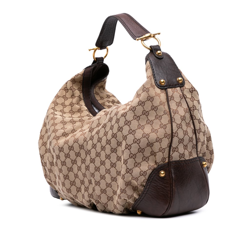 Gucci Large GG Canvas Jockey Hobo - 2