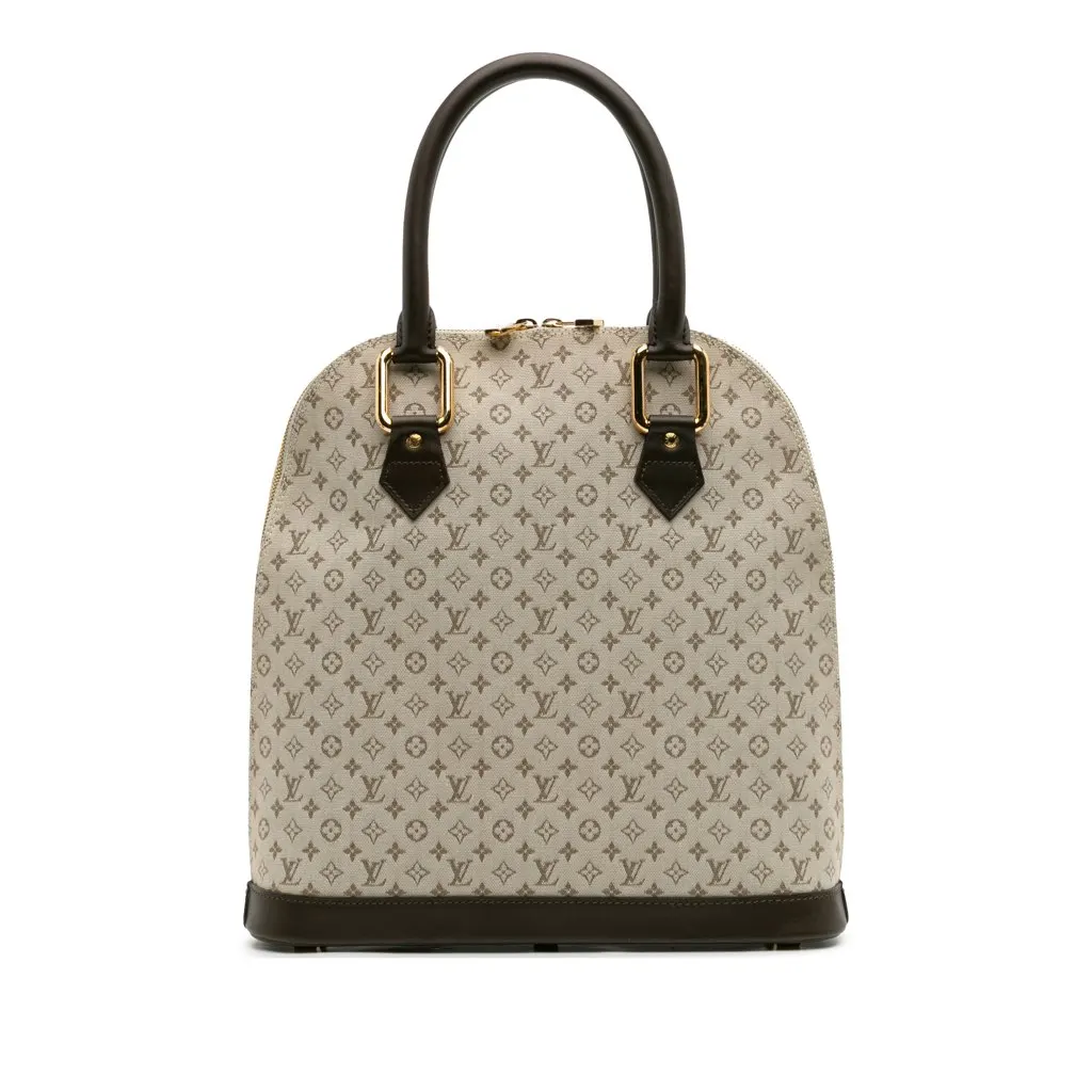 Louis Vuitton Monogram Mini Lin Alma Haut Brown Cotton Good - Front View