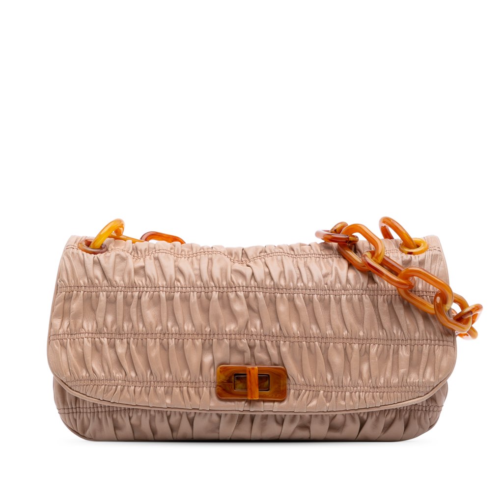 Prada Nappa Gaufre Resin Chain Shoulder Bag