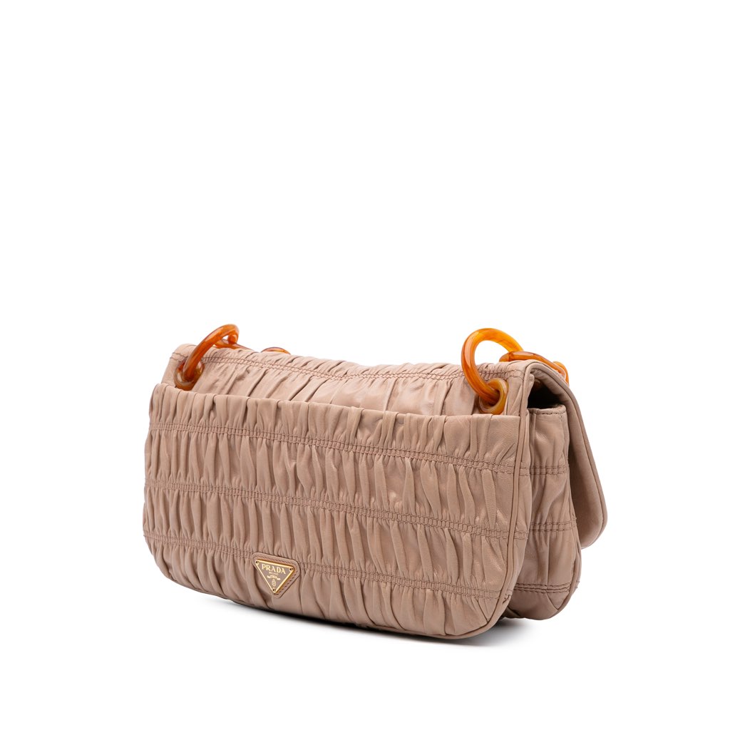 Prada Nappa Gaufre Resin Chain Shoulder Bag - Back view