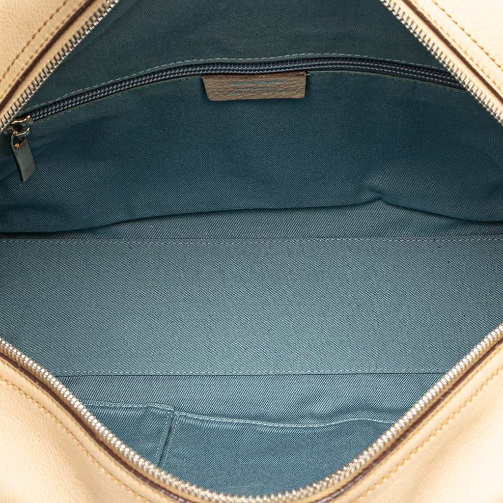 Salvatore Ferragamo Leather Gancini Pleated Handbag - 4