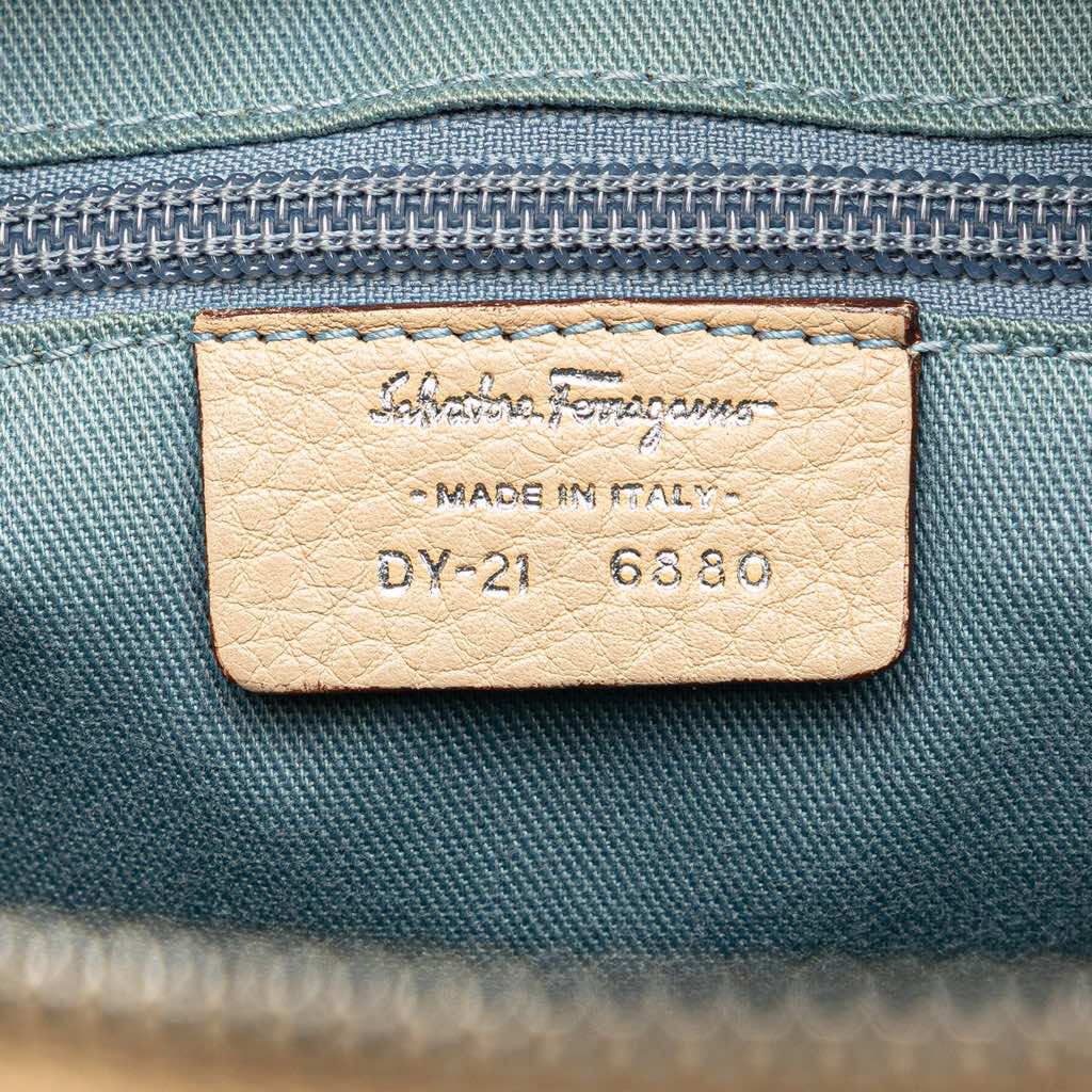 Salvatore Ferragamo Leather Gancini Pleated Handbag - Side view