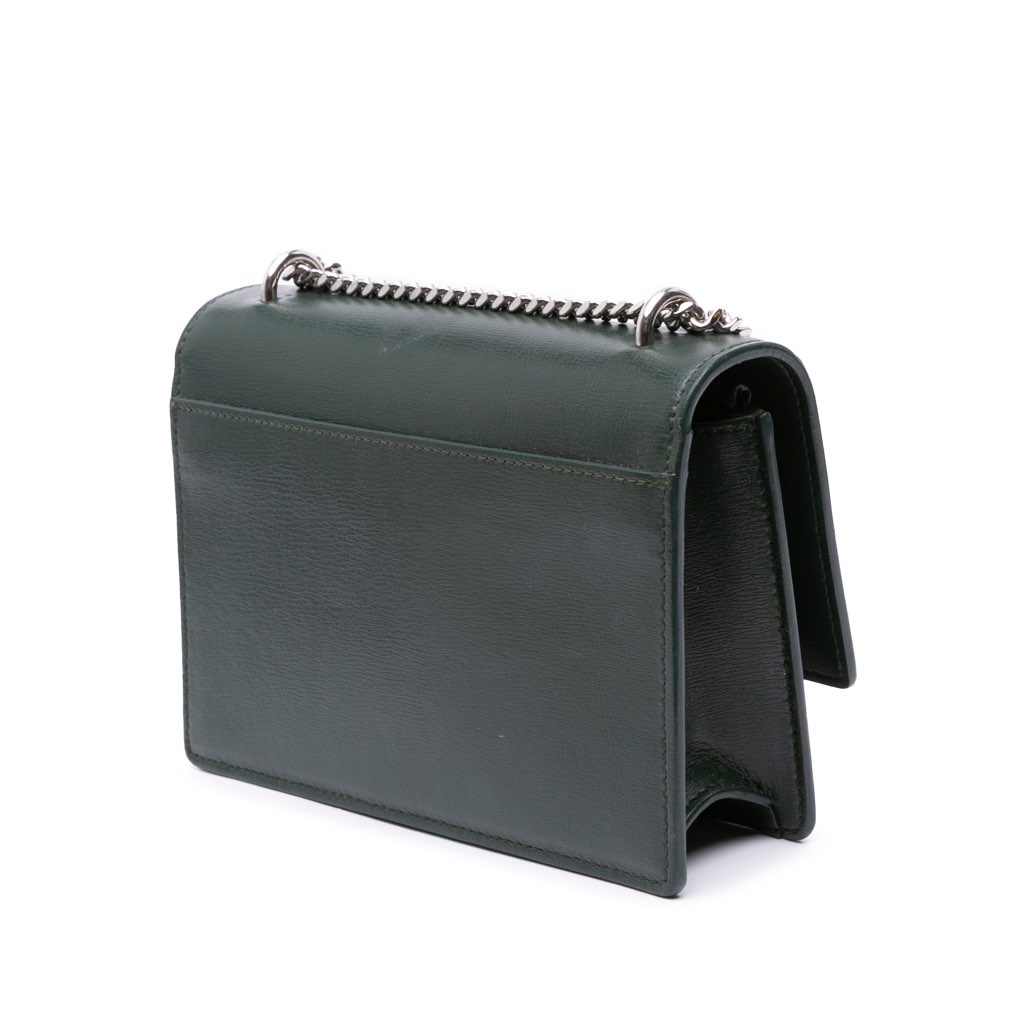 Saint Laurent Leather Monogram Sunset Chain Wallet - 2