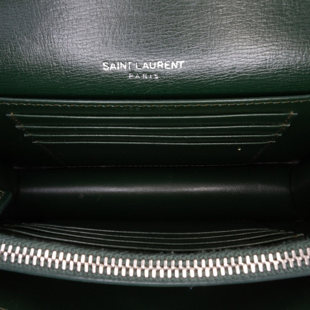 Saint Laurent Leather Monogram Sunset Chain Wallet - 4