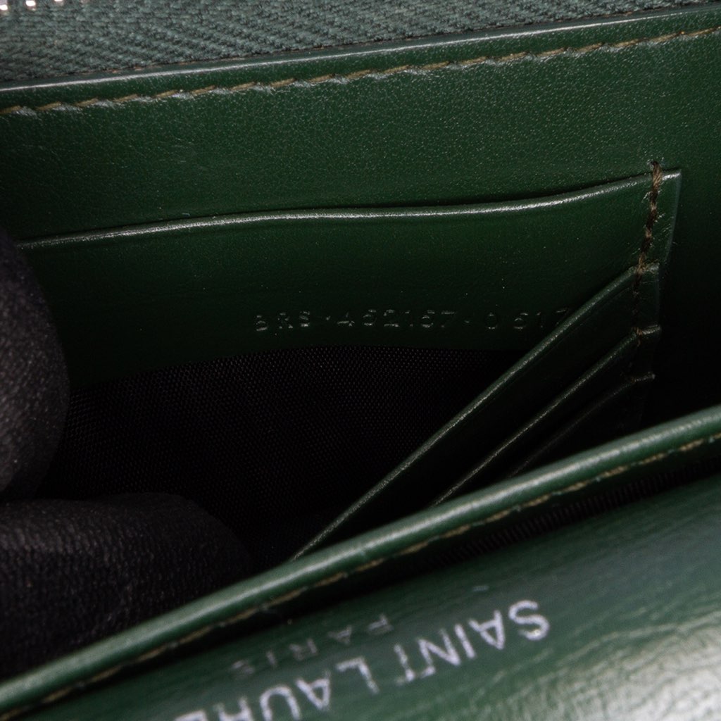 Saint Laurent Leather Monogram Sunset Chain Wallet - 5