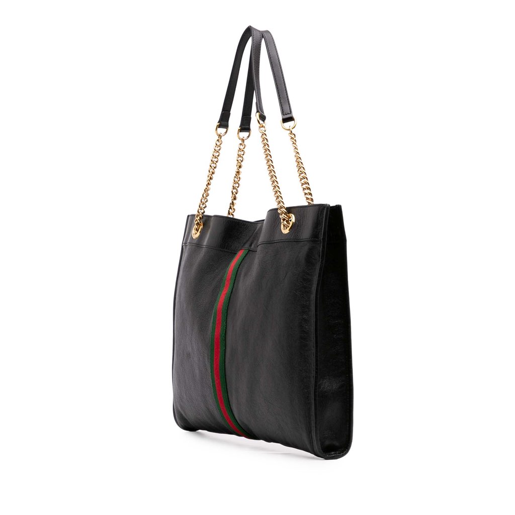 Gucci Large Web Leather Rajah Tote - 2