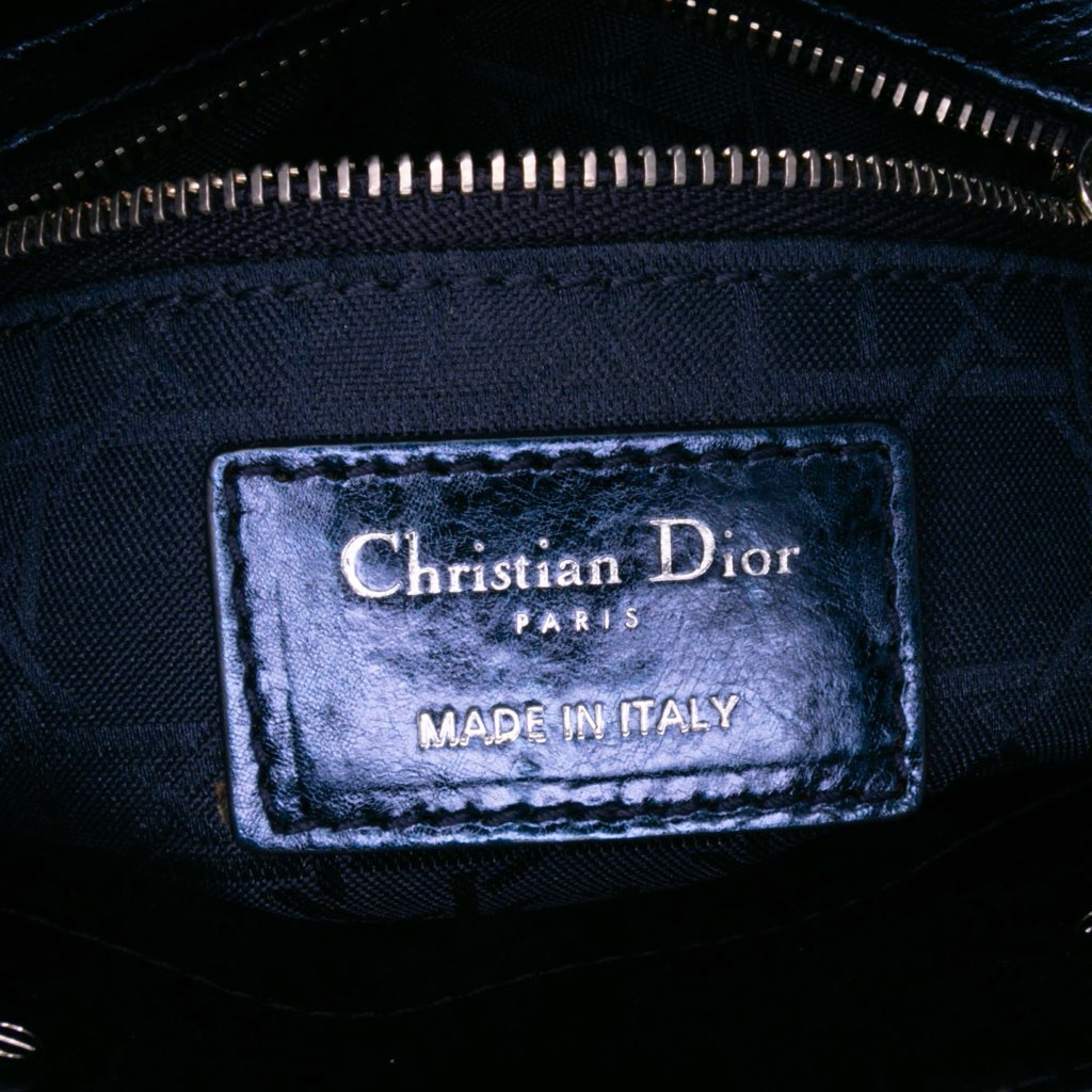 Dior Mini Metallic Calfskin Cannage Lady Dior - 5