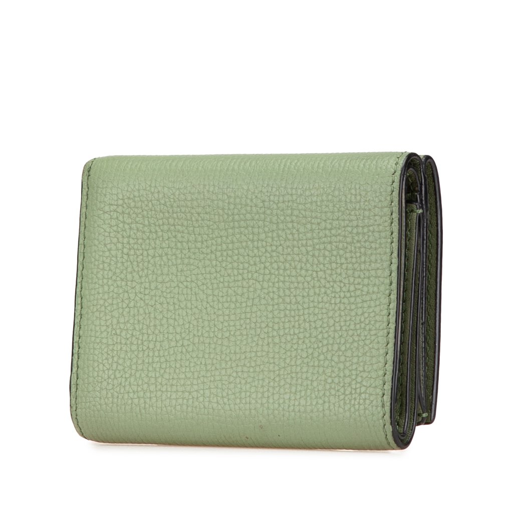 Loewe Grained Calfskin Anagram Compact Flap Wallet - 2