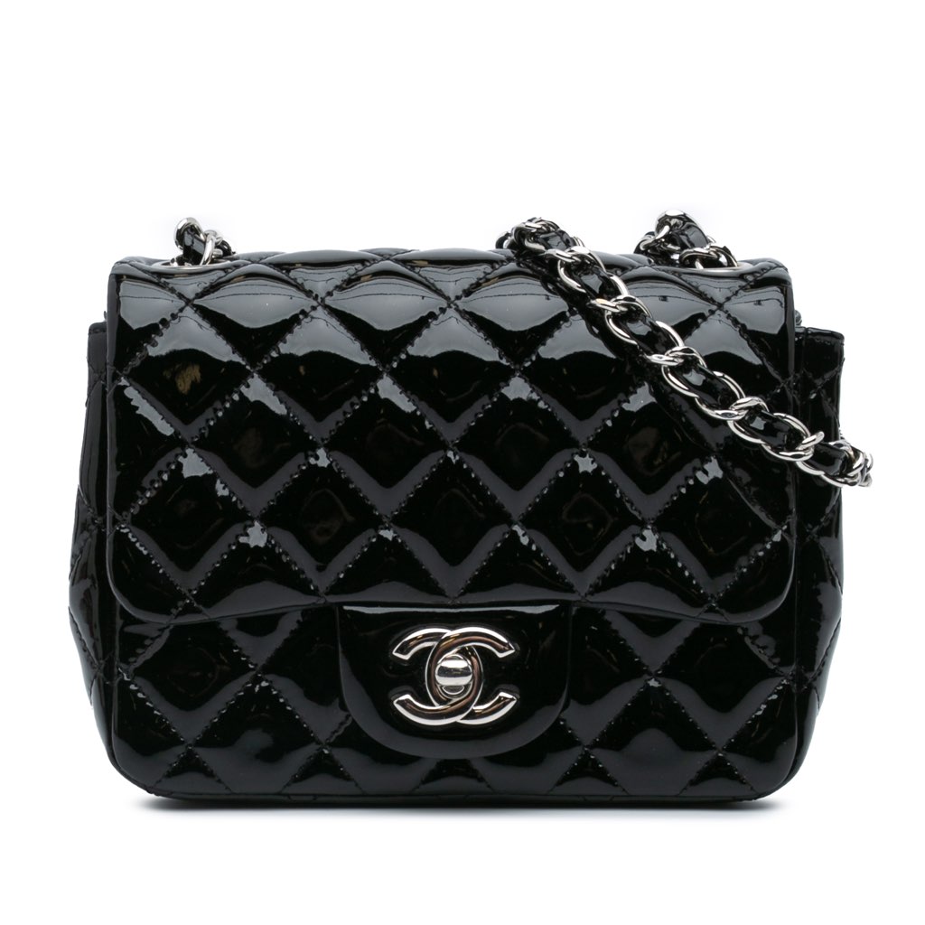 Chanel Mini Square Classic Patent Single Flap