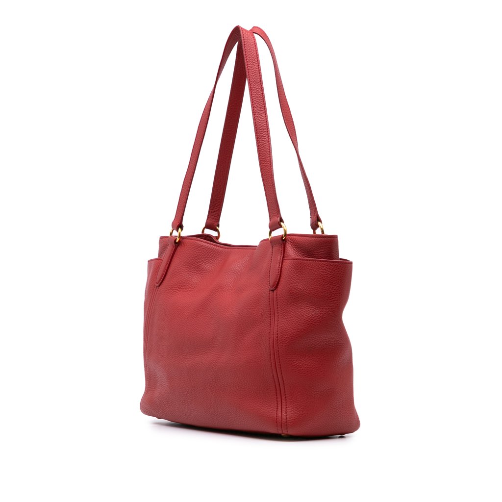 Prada VItello Daino Double Pocket Tote - 2