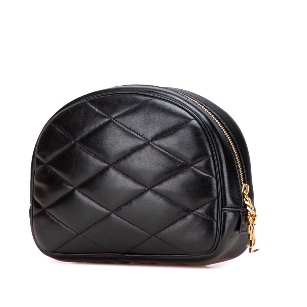Saint Laurent Quilted Lambskin Lolita Cosmetics Pouch - Back view