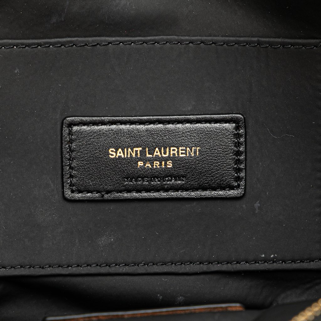 Saint Laurent Quilted Lambskin Lolita Cosmetics Pouch - Side view