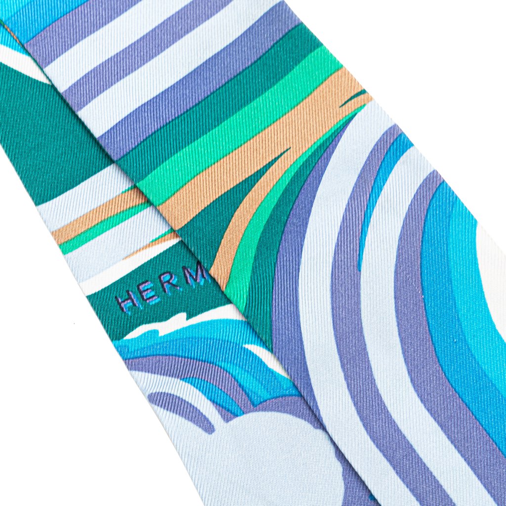 Hermès Brides de Gala Shadow Silk Twilly Scarf - Back view