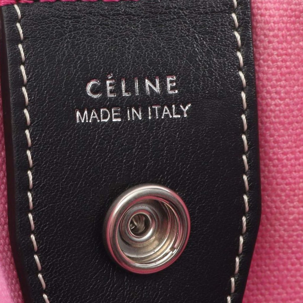 Celine Smooth Calfskin and Canvas Tie Dye Frame Tote - 4