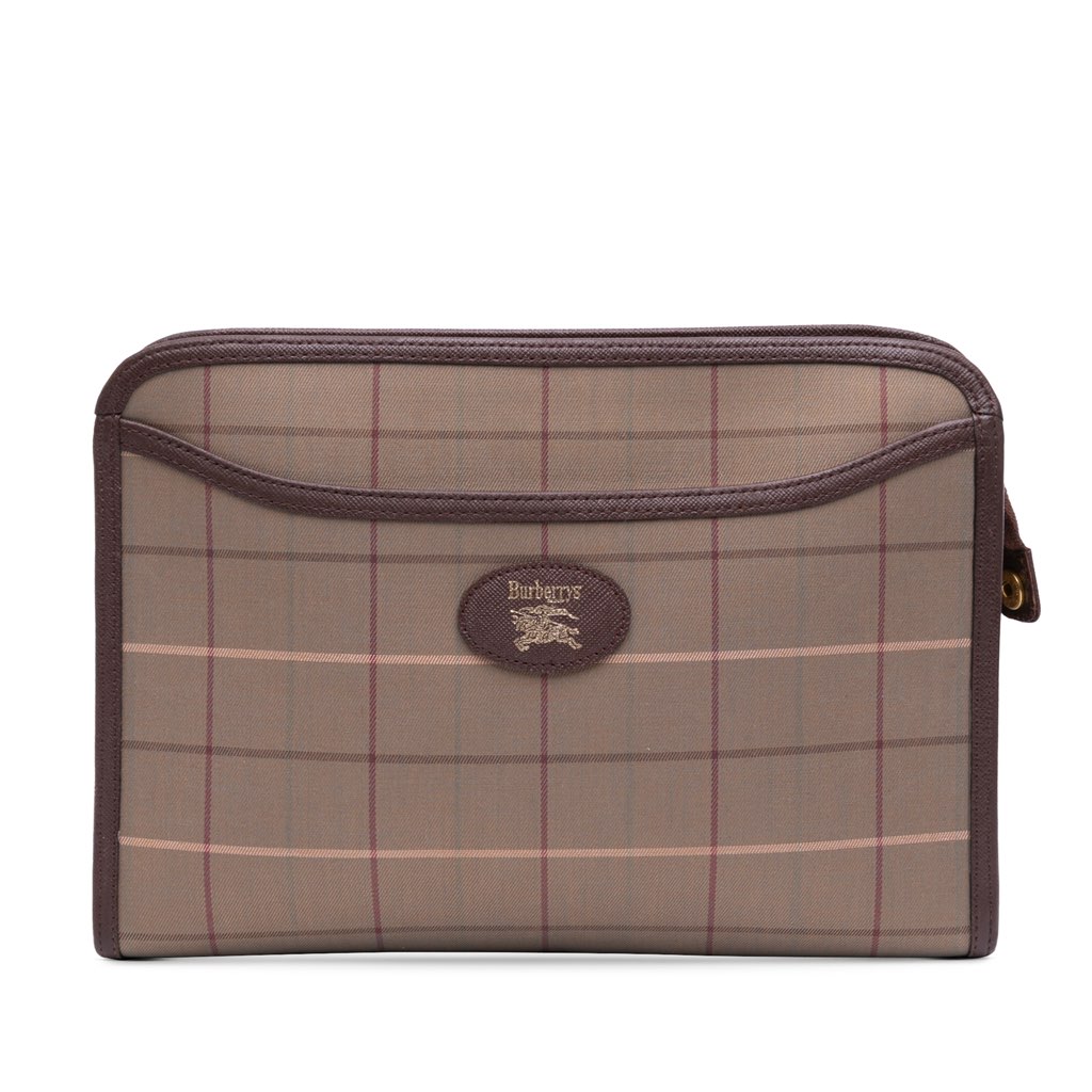 Burberry Vintage Check Canvas Clutch