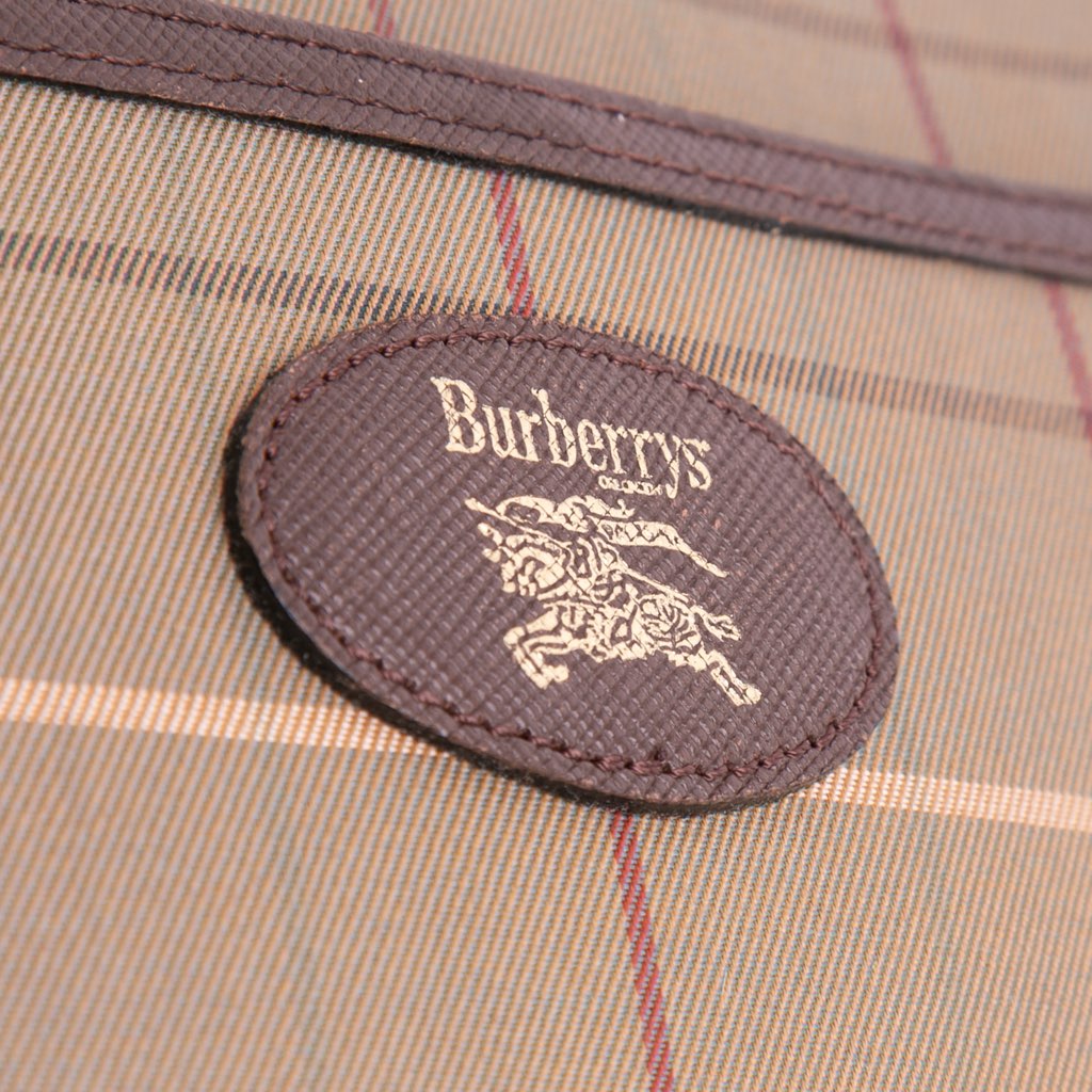Burberry Vintage Check Canvas Clutch - Side view