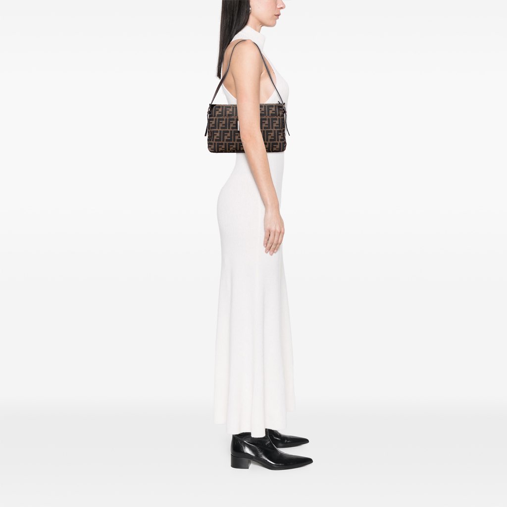 Fendi Zucca Canvas Shoulder Bag - Image 13