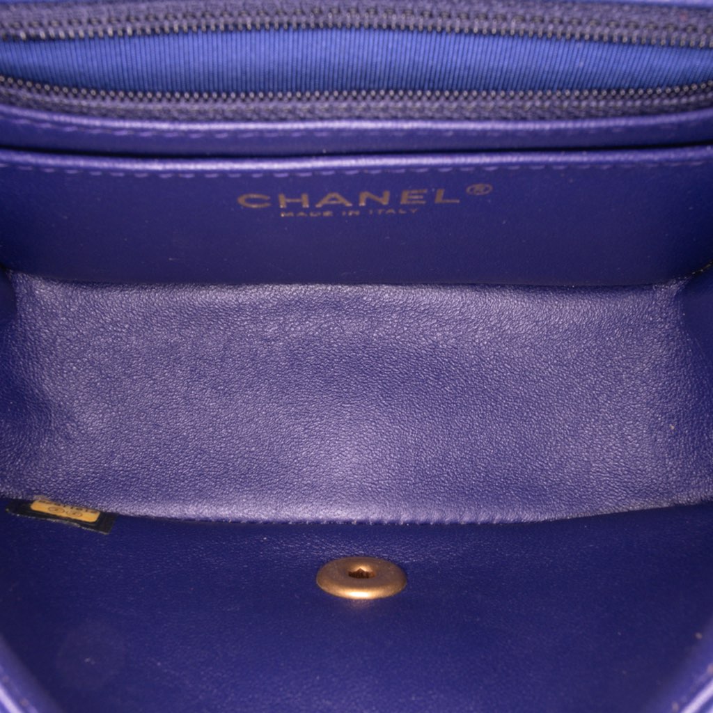 Chanel Mini Square Classic Chevron Lambskin Single Flap - 4