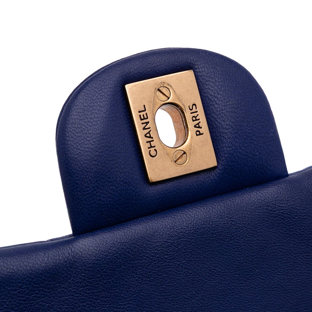 Chanel Mini Square Classic Chevron Lambskin Single Flap - Detail 2