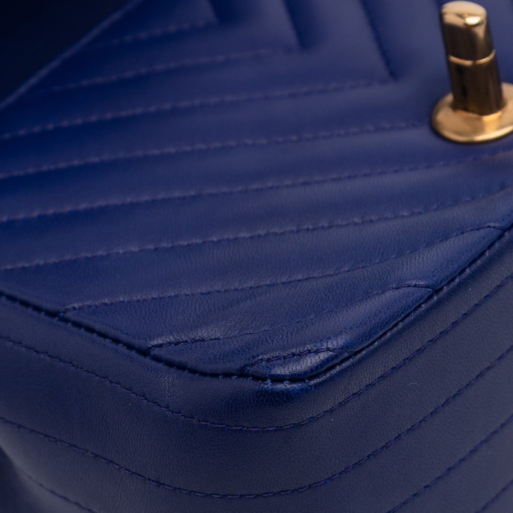 Chanel Mini Square Classic Chevron Lambskin Single Flap - Image 12