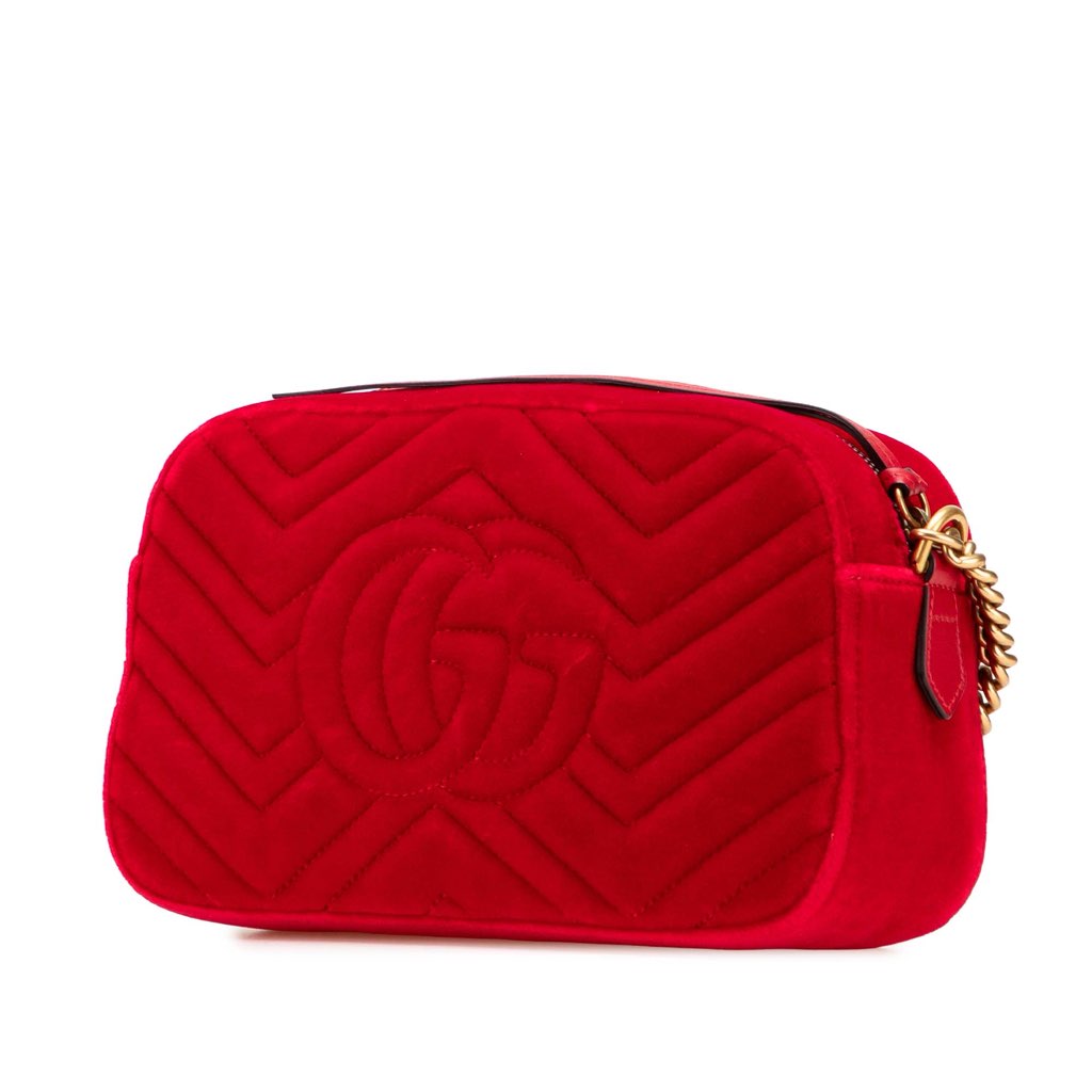 Gucci Small GG Marmont Matelasse Velvet Crossbody - 2