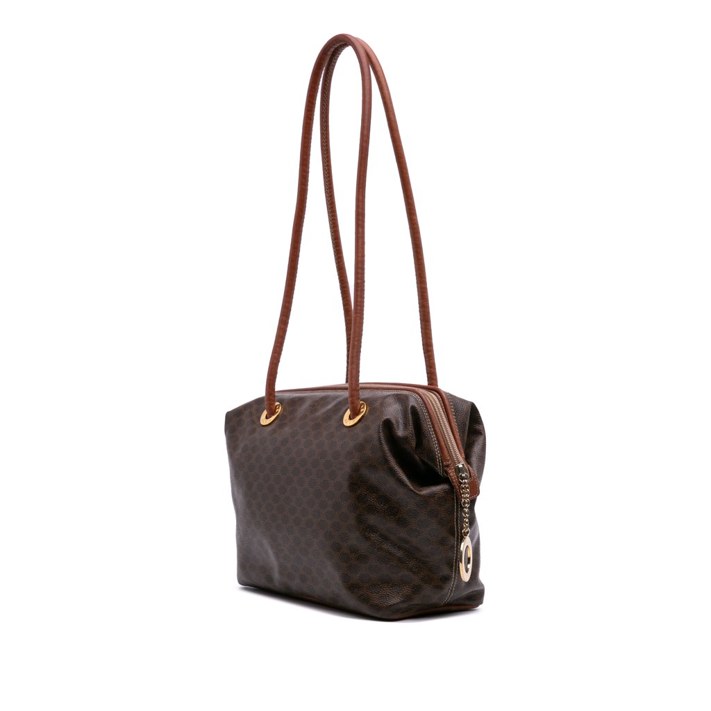 Celine Macadam Coated Canvas Shoulder Bag - 2