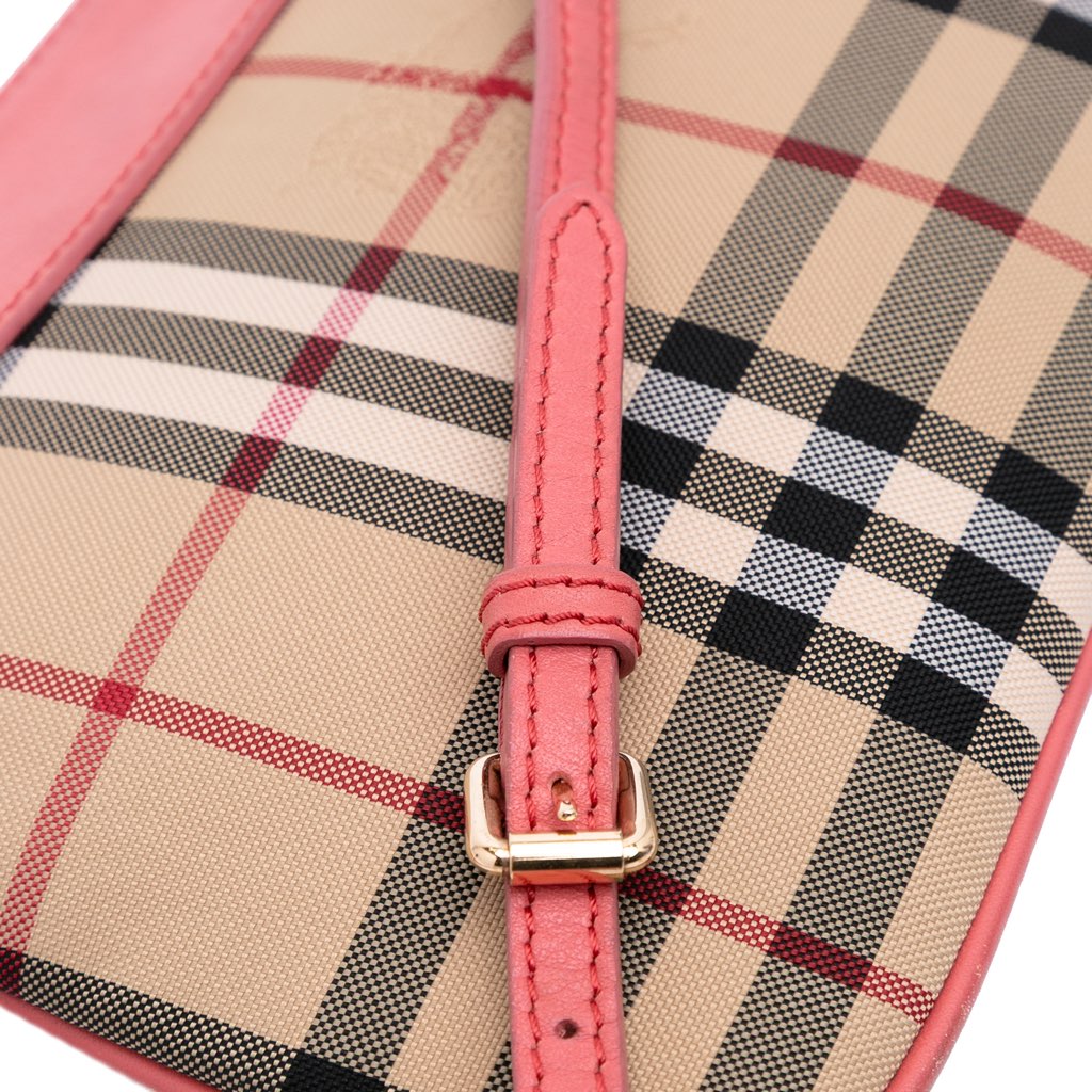Burberry Haymarket Check Canvas Peyton Crossbody - Image 10
