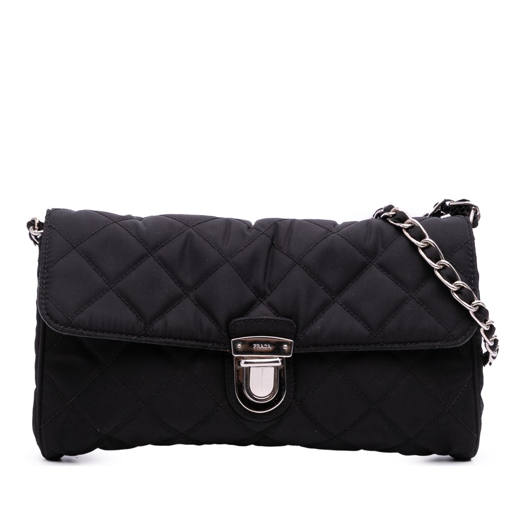 Prada Impuntu Tessuto Chain Crossbody