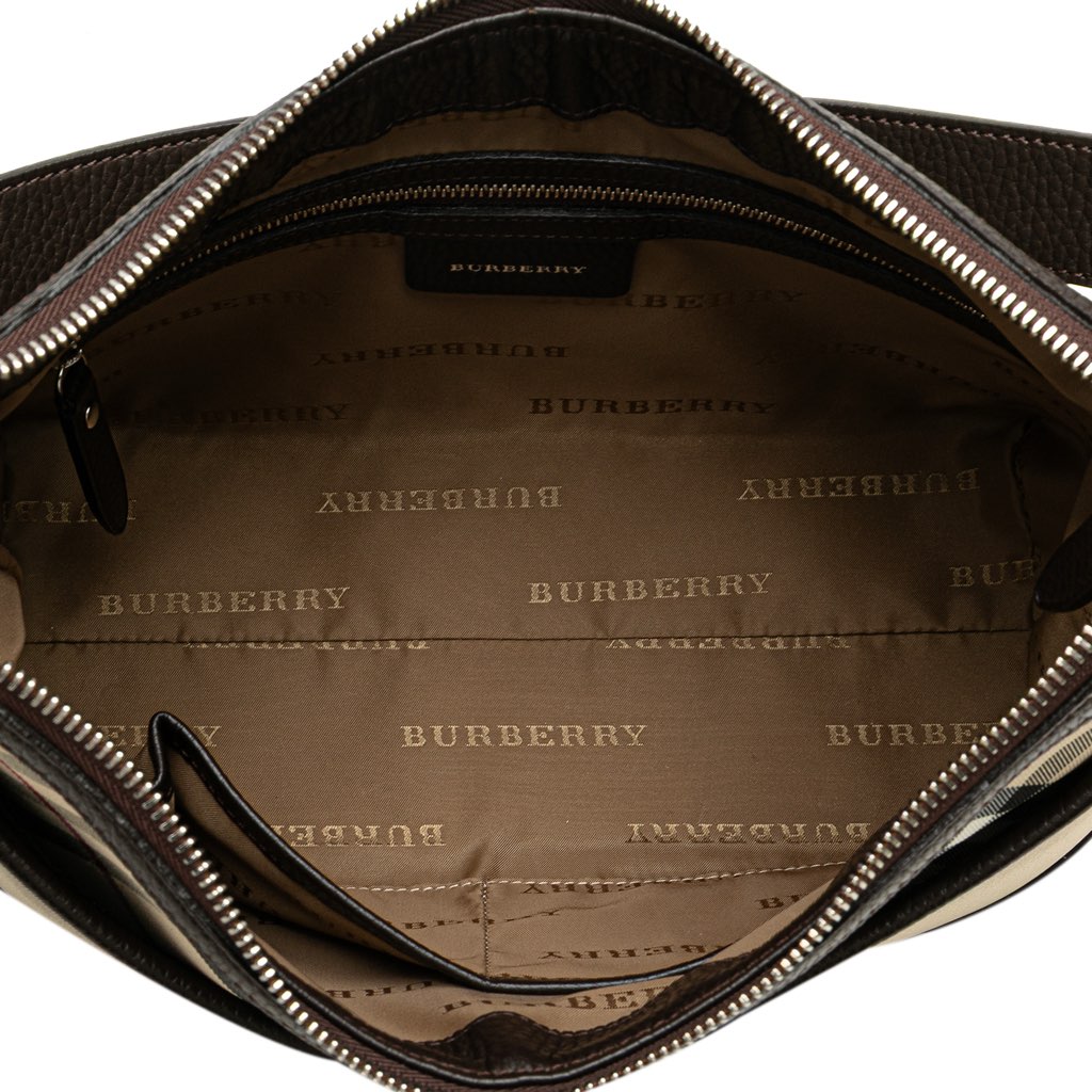 Burberry Nova Check Trimmed Canvas Shoulder Bag - 4