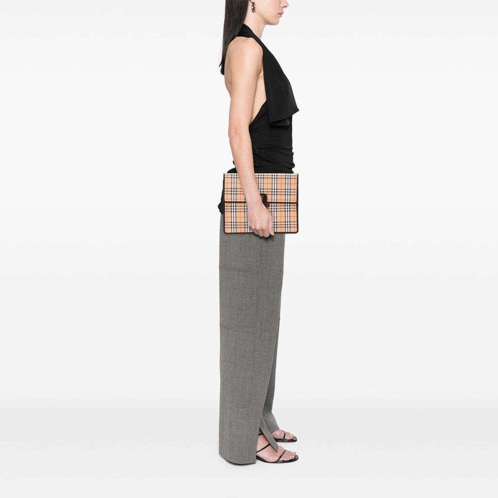 Burberry Haymarket Check Canvas Clutch - Image 13