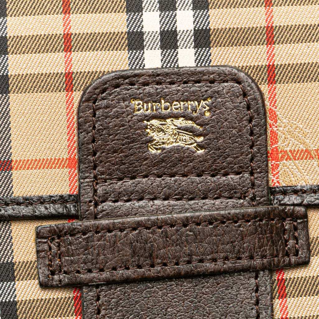 Burberry Haymarket Check Canvas Clutch - Side view