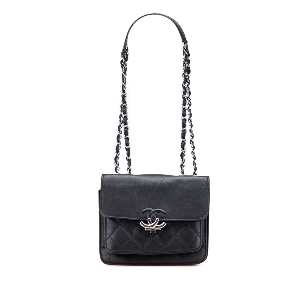 Chanel Small Quilted Goatskin CC Box Flap