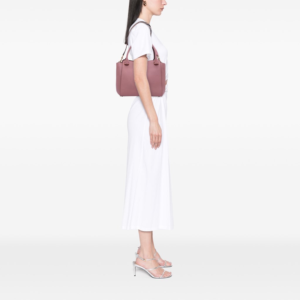 Burberry Small Grained Leather Buckle Tote - Image 15