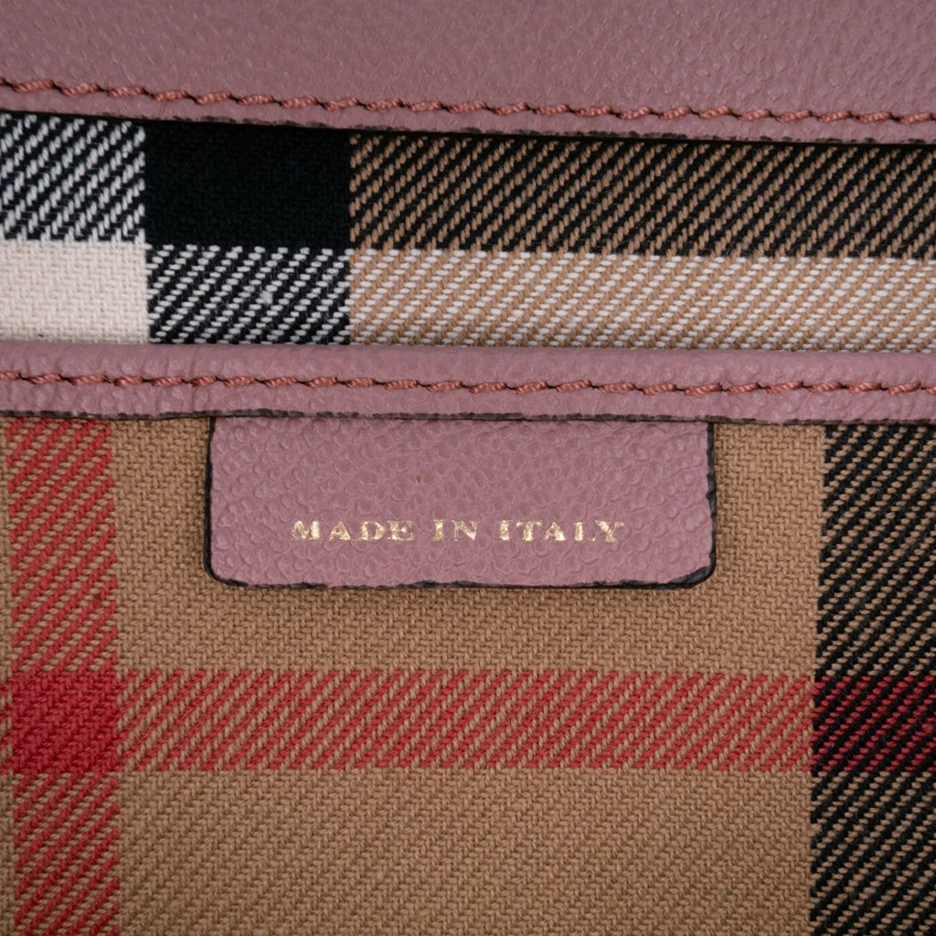 Burberry Small Grained Leather Buckle Tote - Detail 1