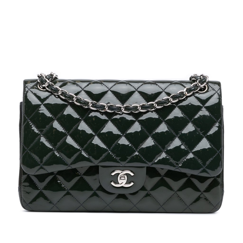 Chanel Jumbo Classic Patent Double Flap