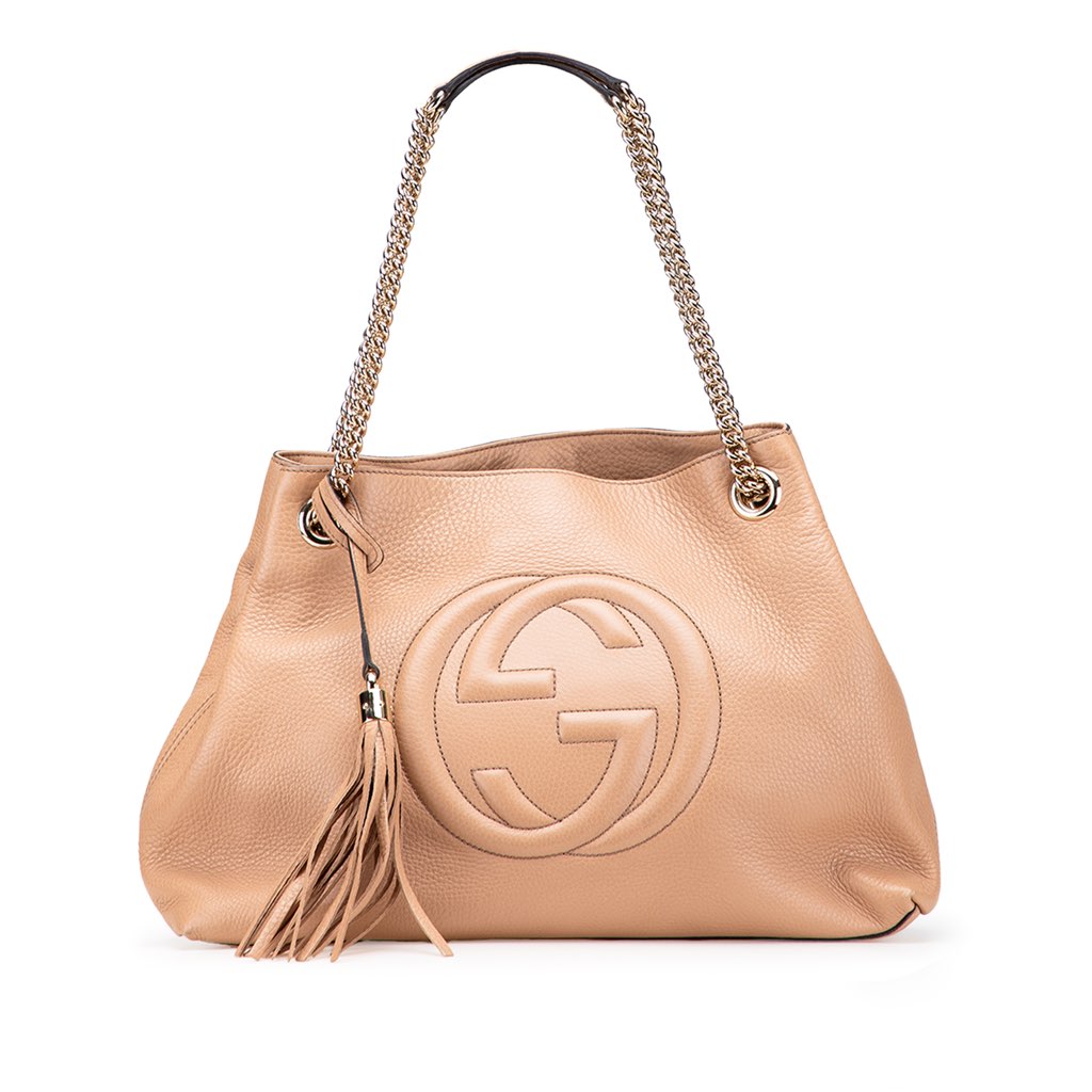 Gucci Medium Leather Soho Chain Tote