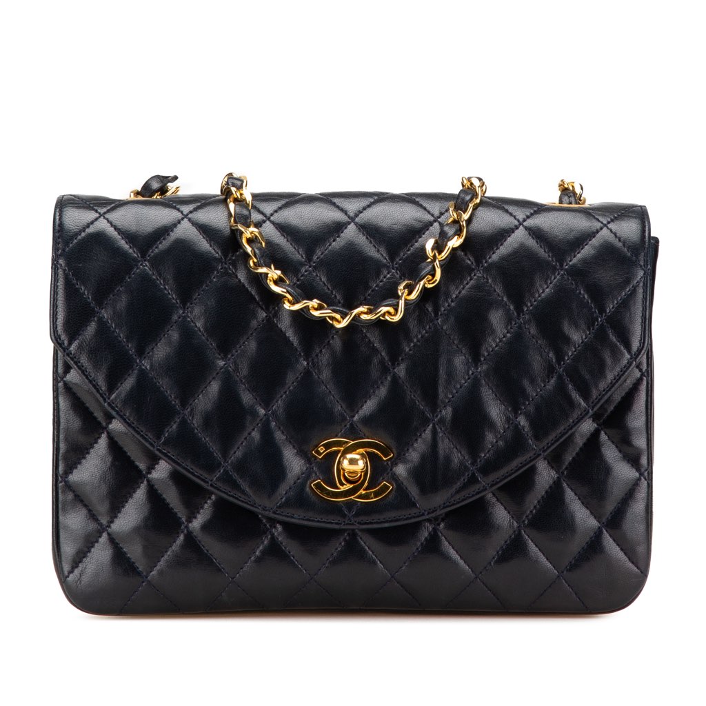 Chanel CC Quilted Lambskin Round Flap