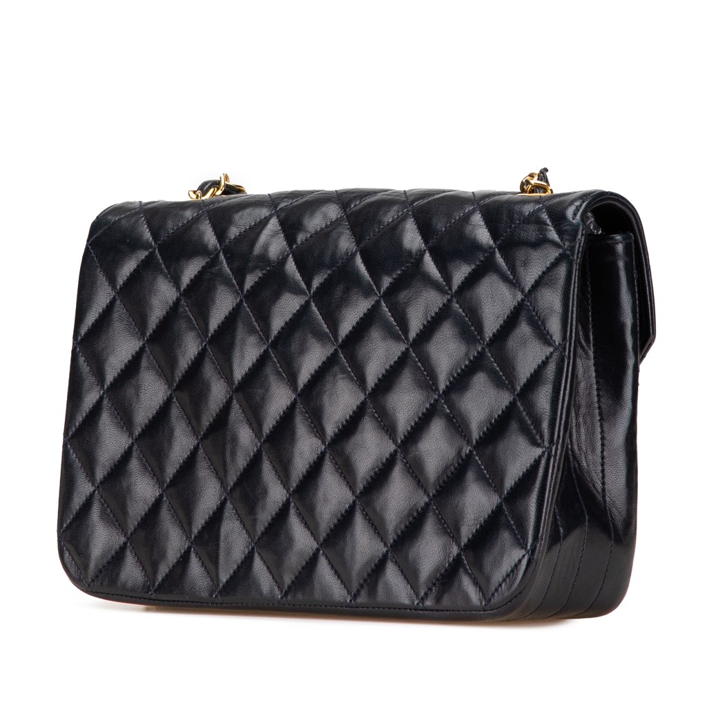 Chanel CC Quilted Lambskin Round Flap - Back view