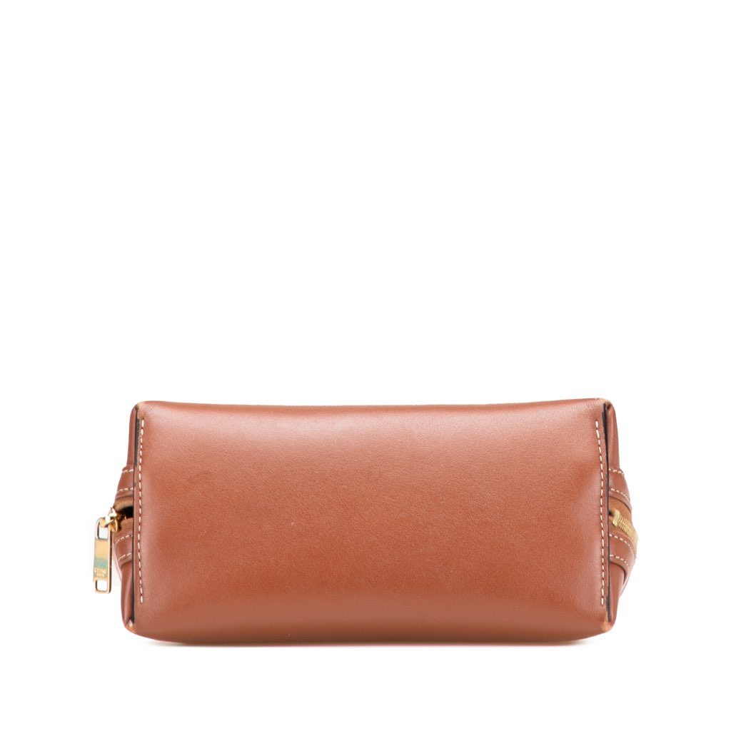 Celine Smooth Calfskin Cuir Triomphe Clutch on Chain - 3